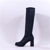 Miss Elastic Hilary Platform Long Boot - Navy Suede